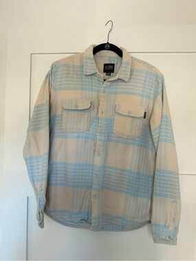 Pure Lure Light Blue & Cream Plaid Button-Down Shirt